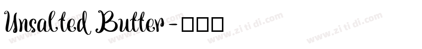 Unsalted Butter字体转换
